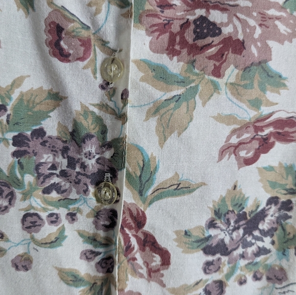 Vintage cottagecore white floral sleeveless romper - Picture 6 of 8